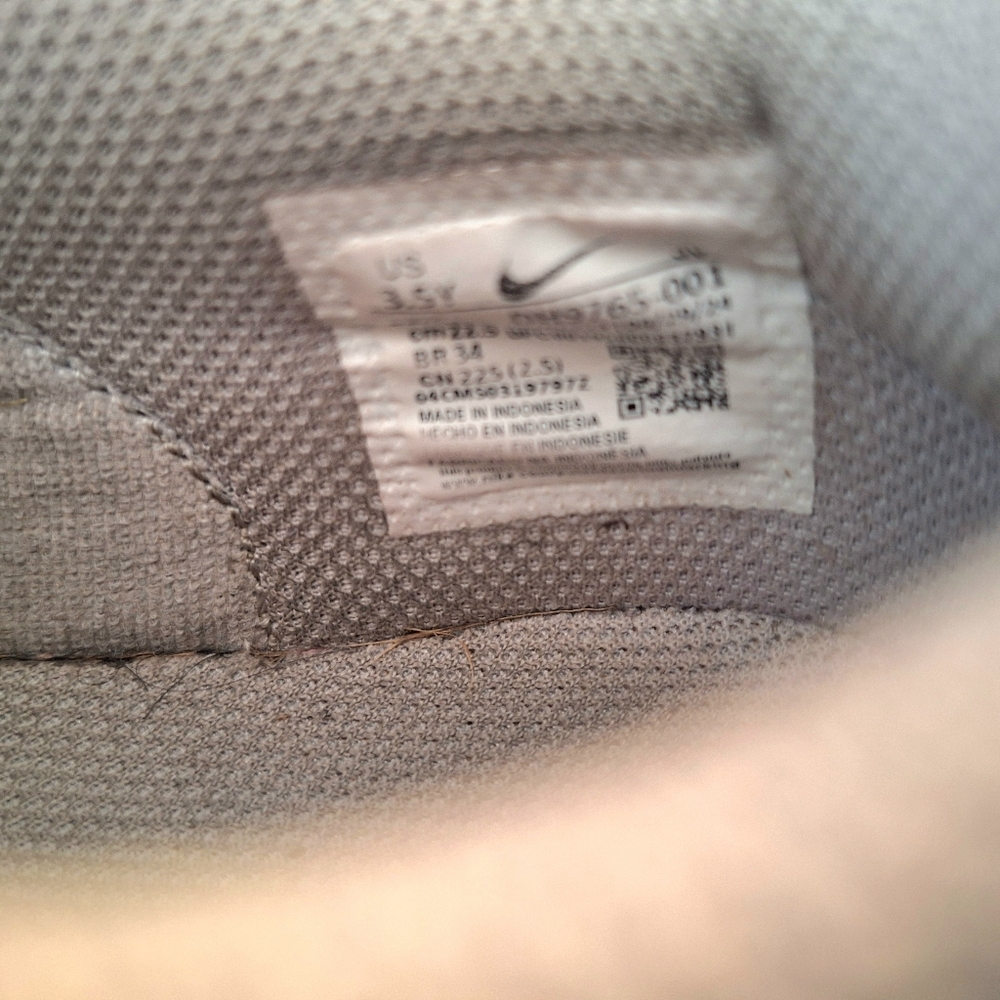 Nike Dunk Low GS Boy's Leather Sneakers Wolf Grey Pure Platinum White Size 3.5Y - Picture 8 of 8